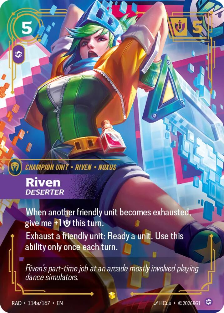 Riven, Deserter (Alternate Art) (Foil) (Radiance)(RAD-114a/167)(O/AA)