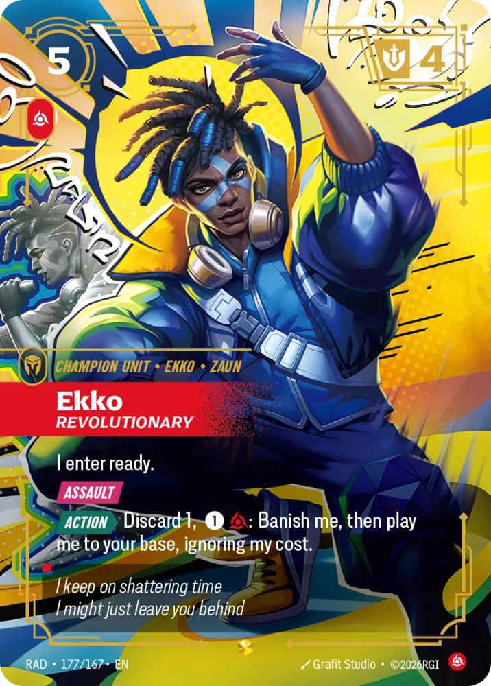 Ekko, Revolutionary (Overnumbered) (Foil) (Radiance)(RAD-177/167)(O/AA)