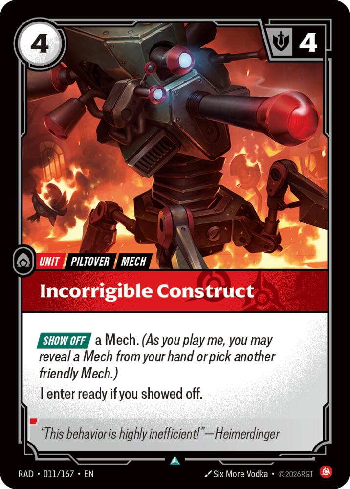 Incorrigible Construct (Radiance)(RAD-011/167)(U)