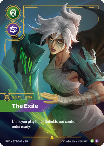 Riven, The Exile (Overnumbered) (Foil) (Radiance)(RAD-173/167)(O/AA)