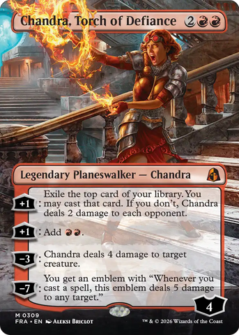 Chandra, Torch of Defiance [Borderless] (Reality Fracture)(FRA-309)(M)