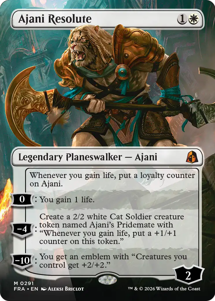 Ajani Resolute [Borderless] (Reality Fracture)(FRA-291)(M)