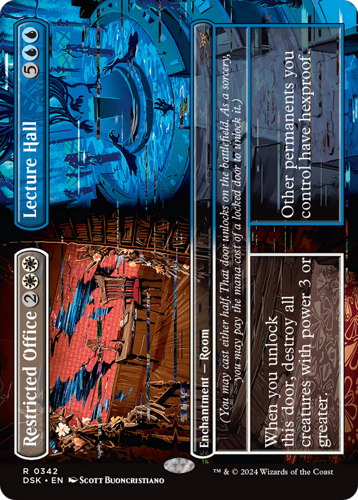 mtg duskmourn room cards Restricted Office // Lecture Hall (Borderless) [Duskmourn: House of Ho