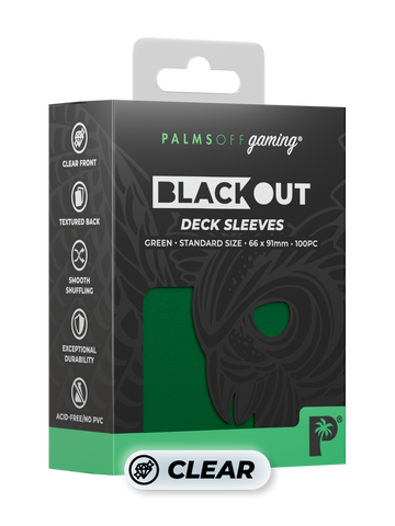 Blackout Deck Sleeves - Standard Size - Green