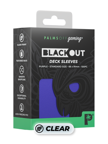 Blackout Deck Sleeves - Standard Size - Purple