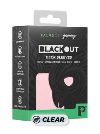 Blackout Deck Sleeves - Standard Size - Rose