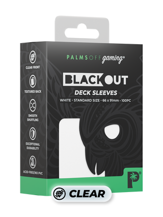 Blackout Deck Sleeves - Standard Size - White