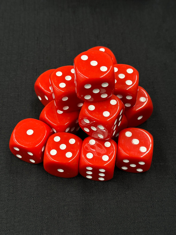 30mm Dice | Red with White Pips
