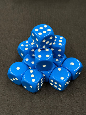 30mm Dice | Blue with White Pips