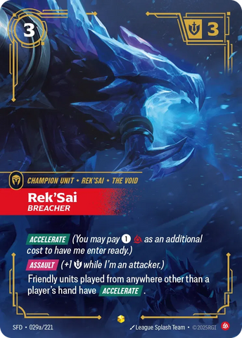 Rek'Sai, Breacher - Alternate Art - Foil (Spiritforged)(SFD-029a/221)(O/AA)