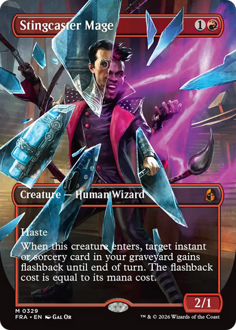 Stingcaster Mage [Borderless] (Facet Foil) (0457) [Foil] (Reality Fracture)(FRA-457)(M)