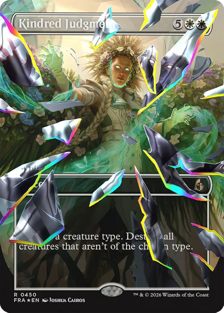 Kindred Judgment [Borderless] (Facet Foil) [Foil] (Reality Fracture)(FRA-450)(R)