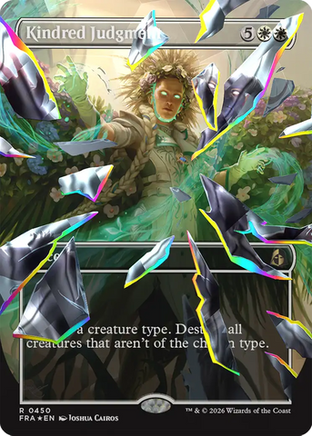 Kindred Judgment [Borderless] (Facet Foil) [Foil] (Reality Fracture)(FRA-450)(R)