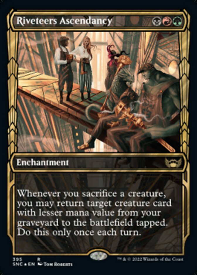 gilded mtg cards Riveteers Ascendancy (Showcase Golden Age Gilded Foil) [Streets of New