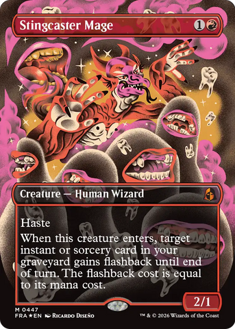 Stingcaster Mage [Borderless] (0447) [Foil] (Reality Fracture)(FRA-447)(M)